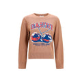 Ganni Beige Cotton Sweatshirt