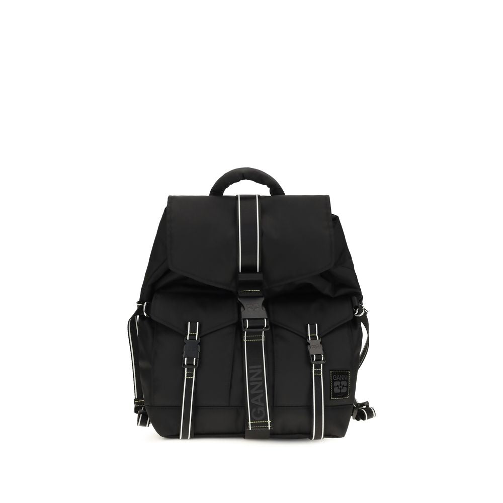 Ganni Black Recycled Polyamide Backpack