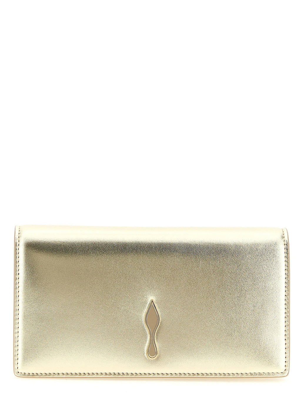 Christian Louboutin Gold Lambskin Clutch Bag