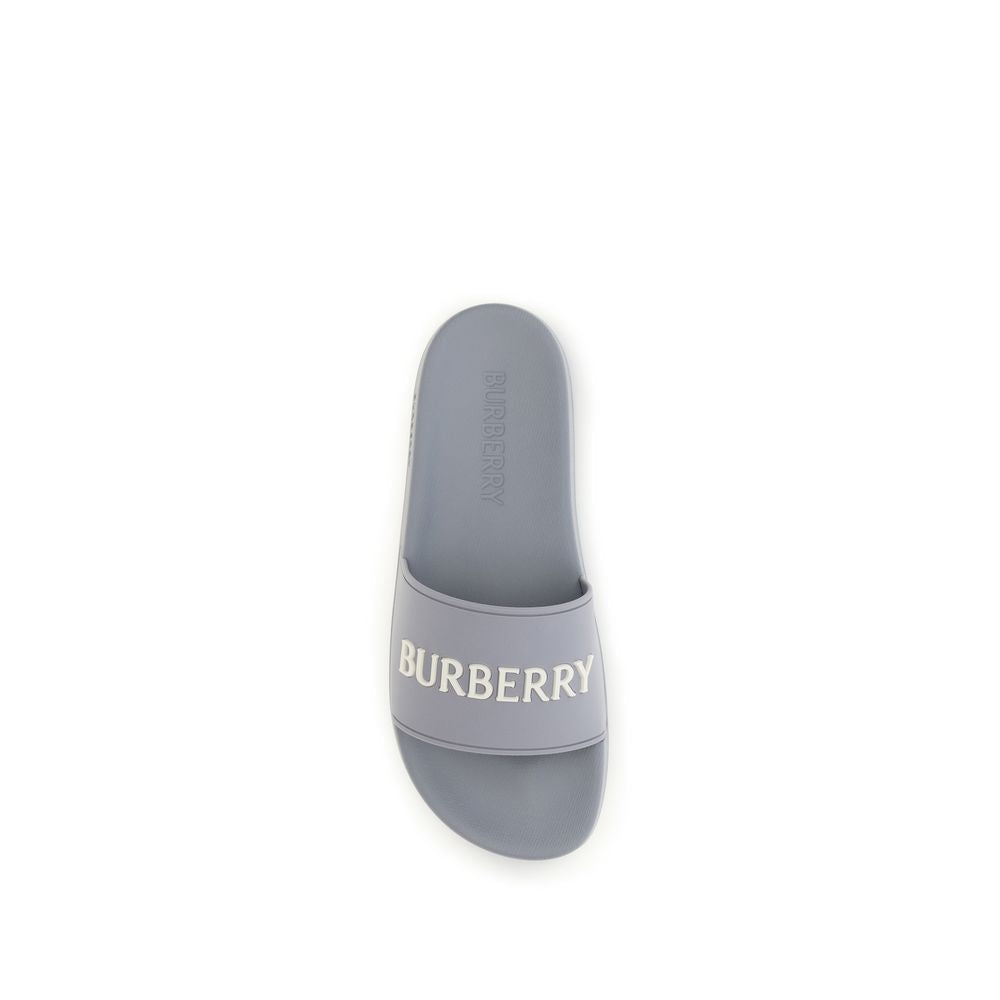 Burberry Gray Rubber Slides