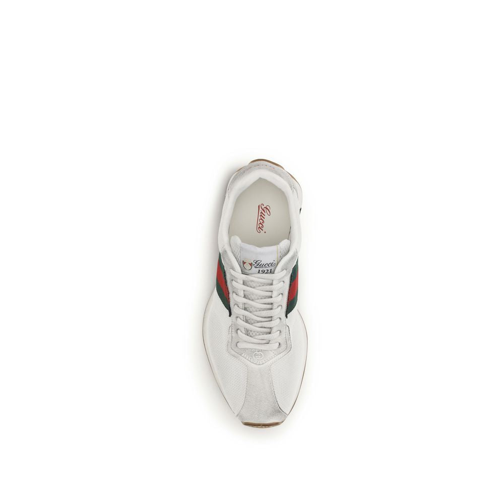 Gucci White Polyester Athletic Sneakers