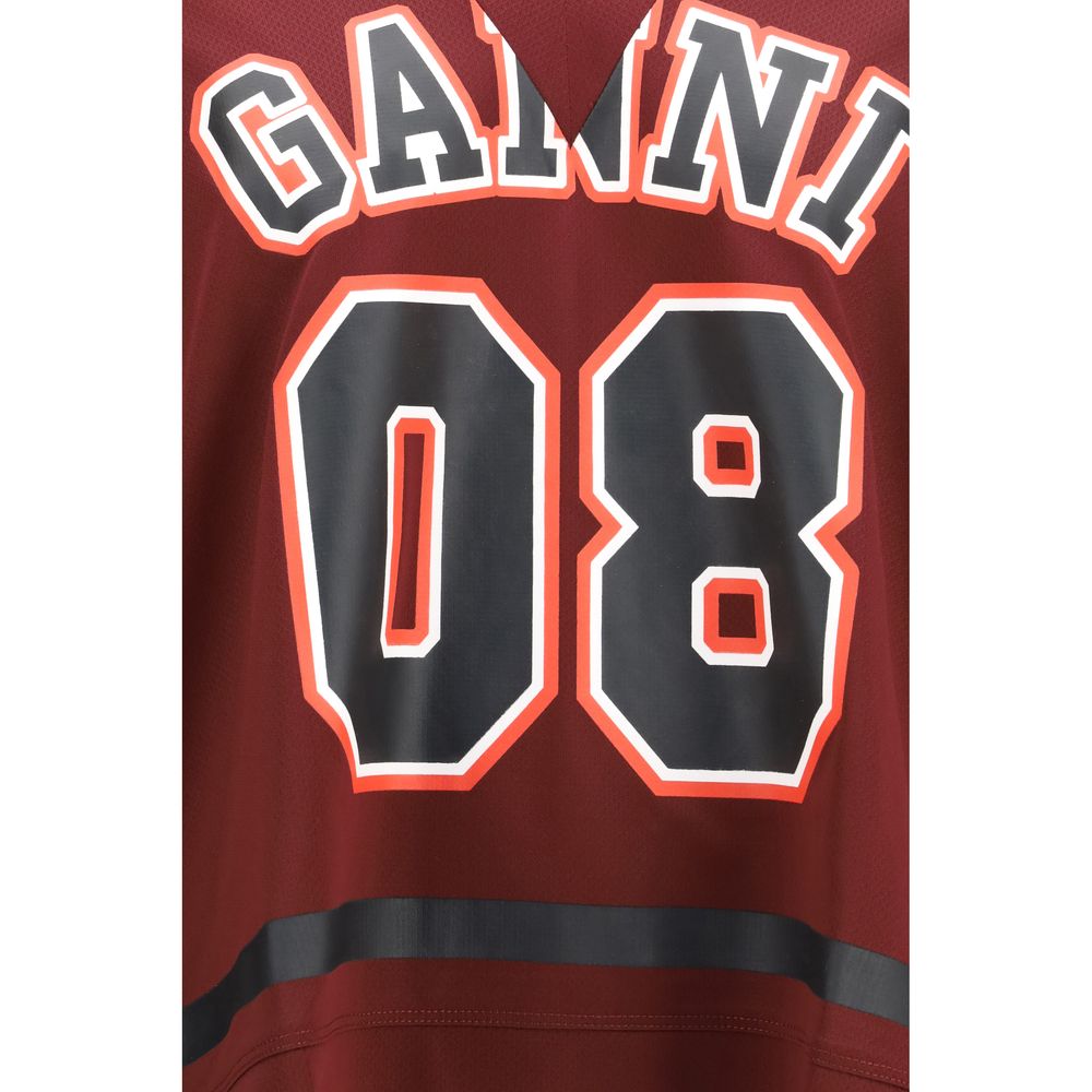 Ganni Bordeaux Polyester Sportswear