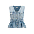 Ganni Blue Cotton Denim Jacket Ganni