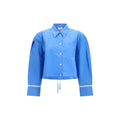 Ganni Blue Cotton Pattern Shirt