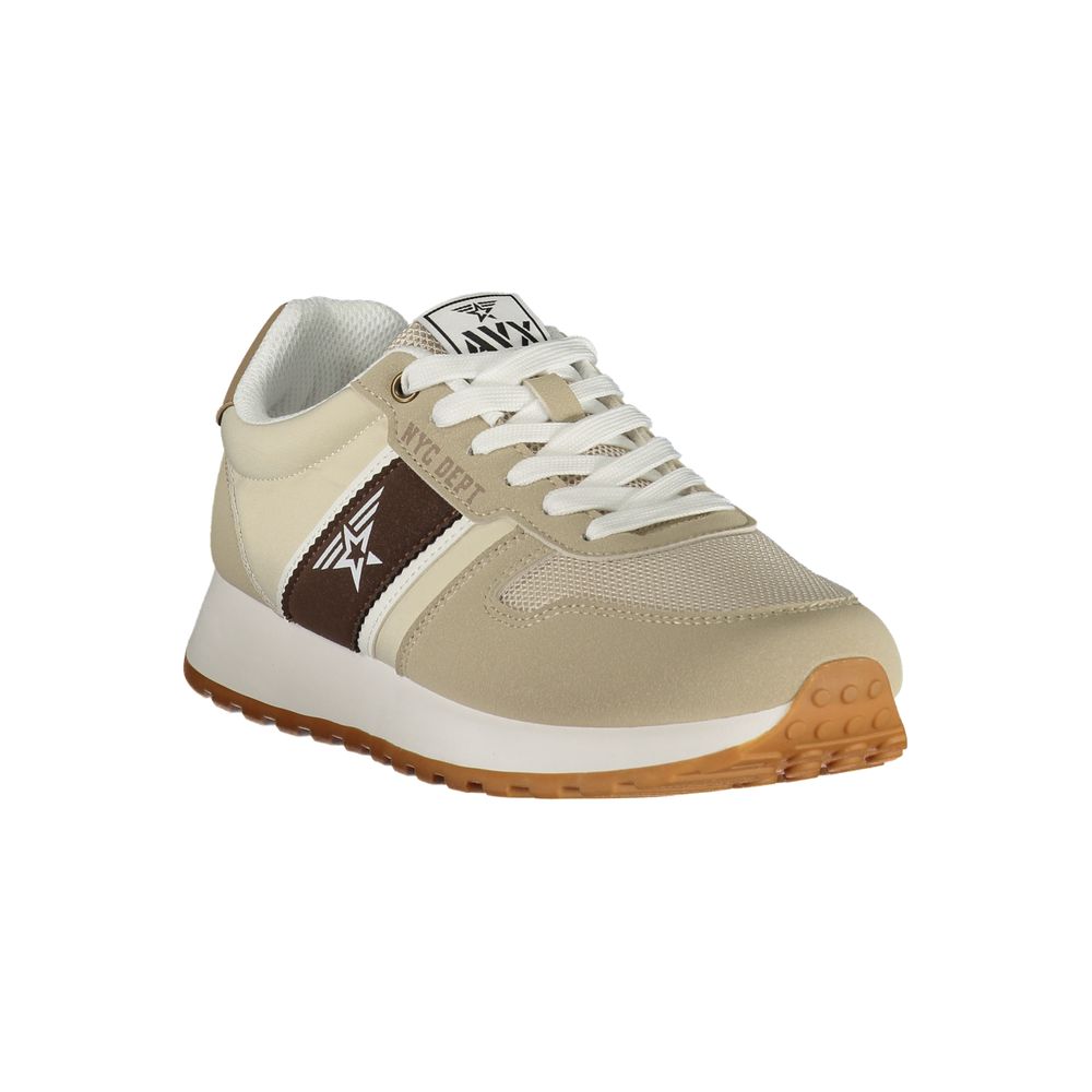Avirex Beige Polyester Mens Sneaker