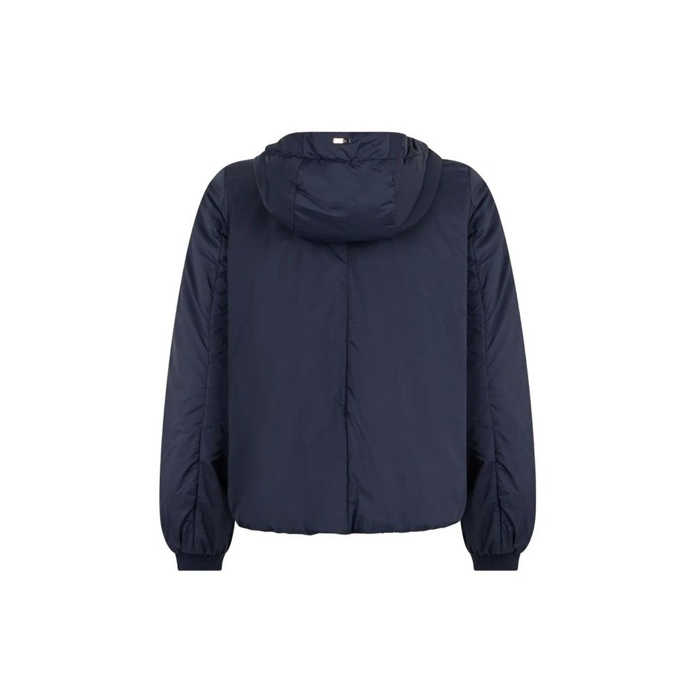 Herno Blue Polyamide Full-Length Jacket Herno