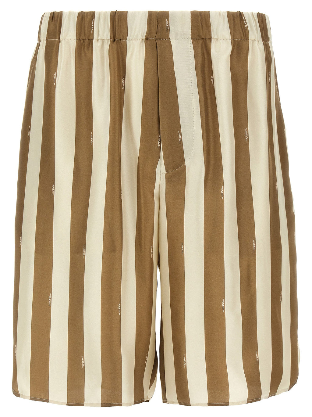 Fendi Beige Silk Bermuda Shorts