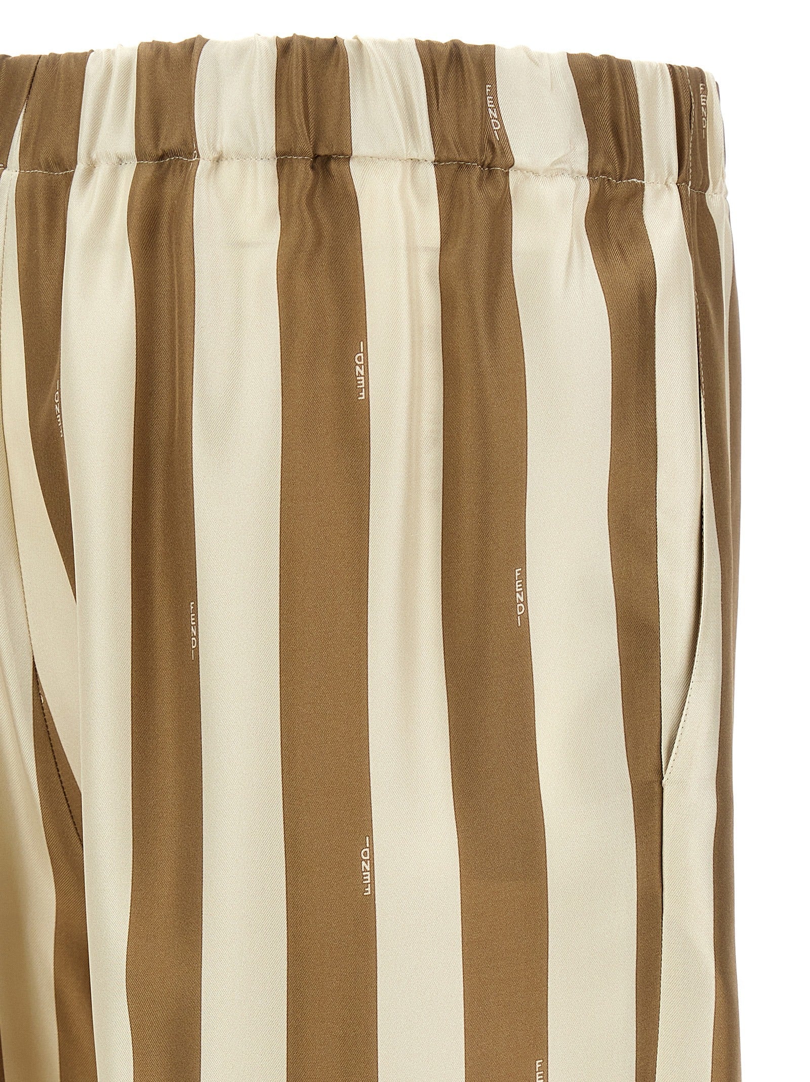 Fendi Beige Silk Bermuda Shorts Fendi
