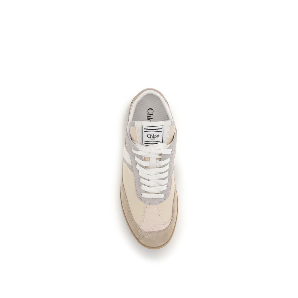 Chloé Beige Calf Leather Bos Taurus Athletic Sneakers