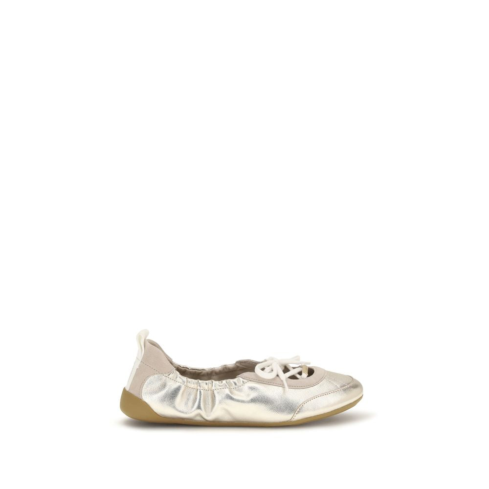 Chloé Silver Calf Leather Bos Taurus Sneakers