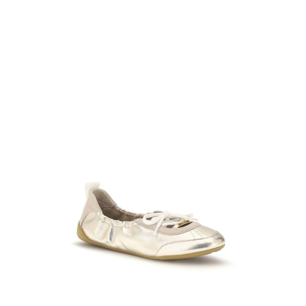 Chloé Silver Calf Leather Bos Taurus Sneakers