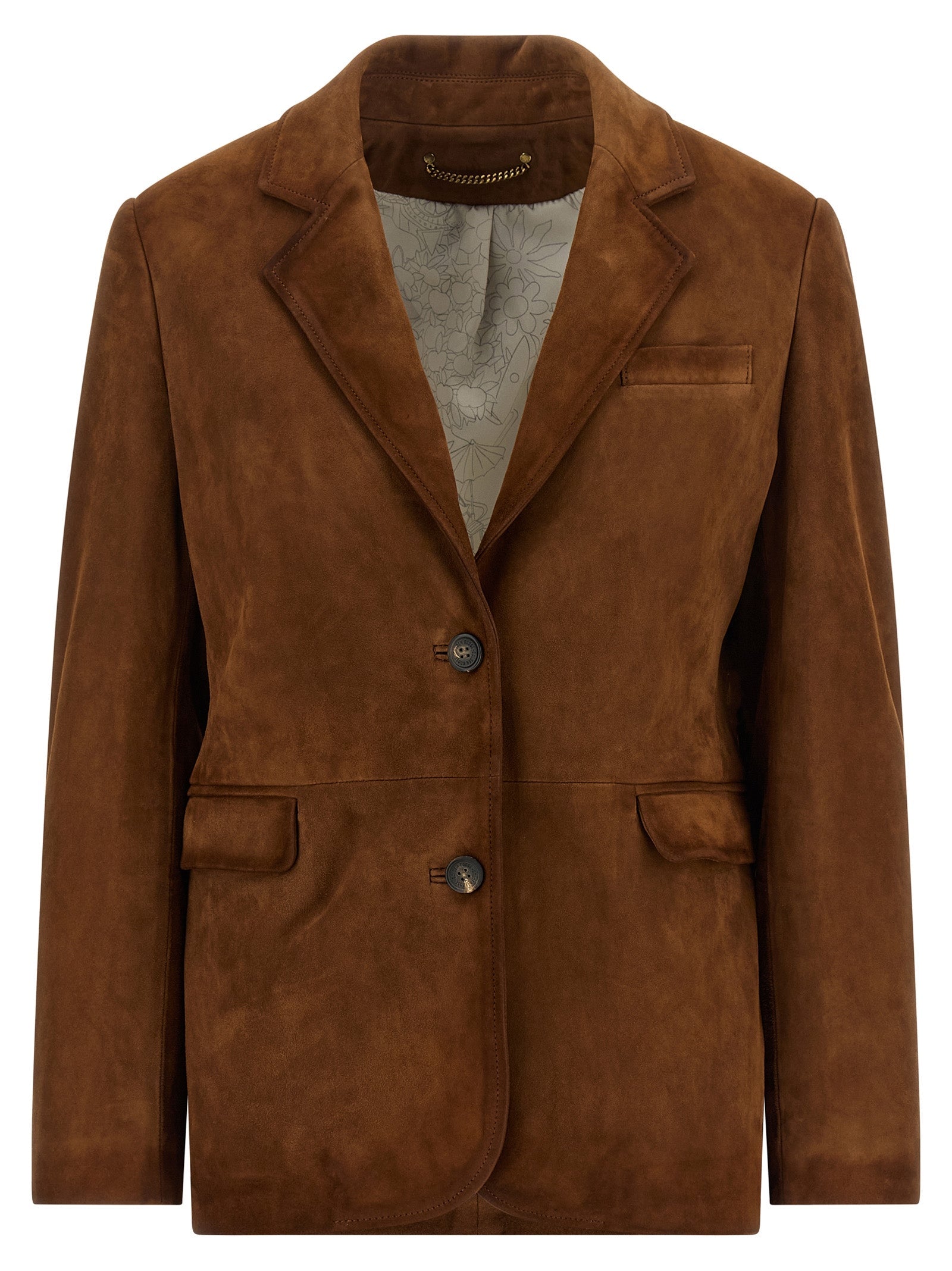 Golden Goose Brown Lamb Leather Leather Jacket