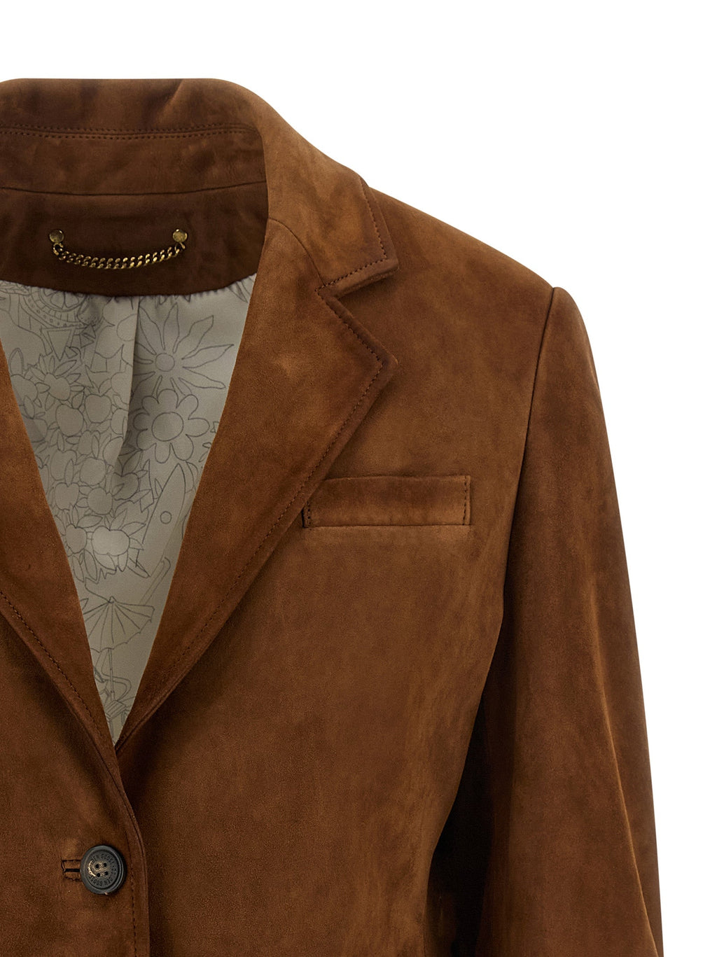 Golden Goose Brown Lamb Leather Leather Jacket