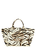 Ganni Beige Recycled Cotton Tote Bag