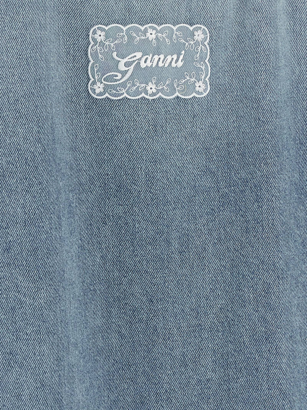 Ganni Blue Organic Cotton Short Dress