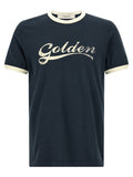 Golden Goose Blue Cotton T-Shirt Golden Goose