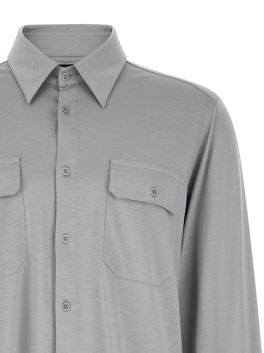 Tom Ford Gray Silk Blouse