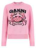 Ganni Multicolor Wool Cardigan