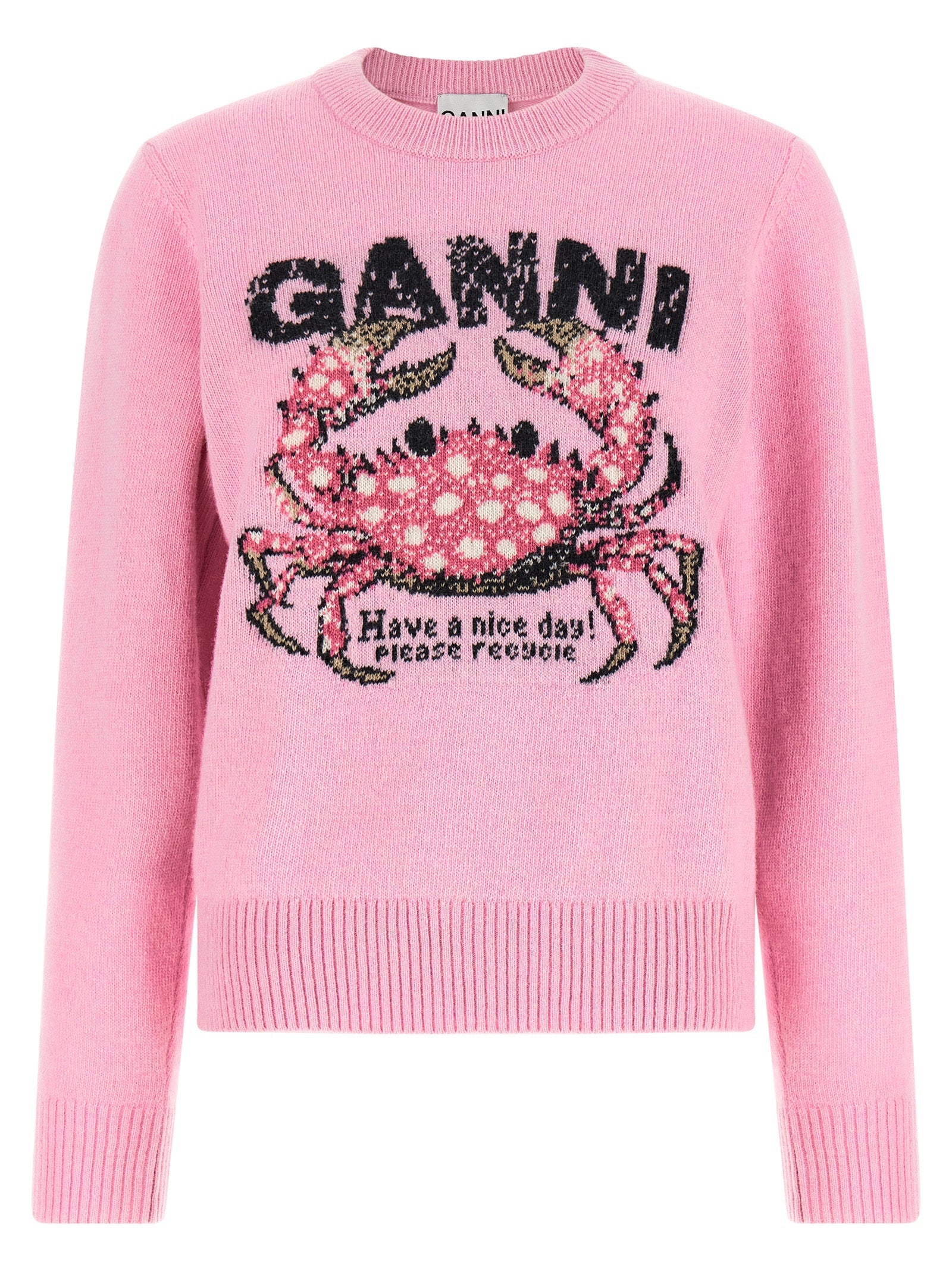 Ganni Multicolor Wool Cardigan