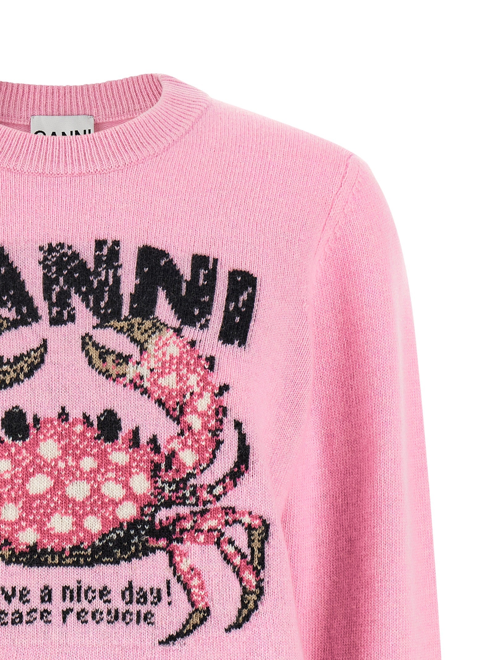 Ganni Multicolor Wool Cardigan