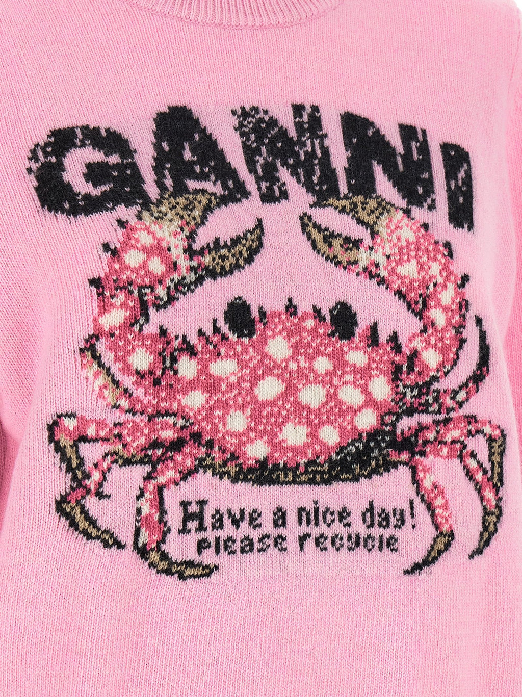 Ganni Multicolor Wool Cardigan