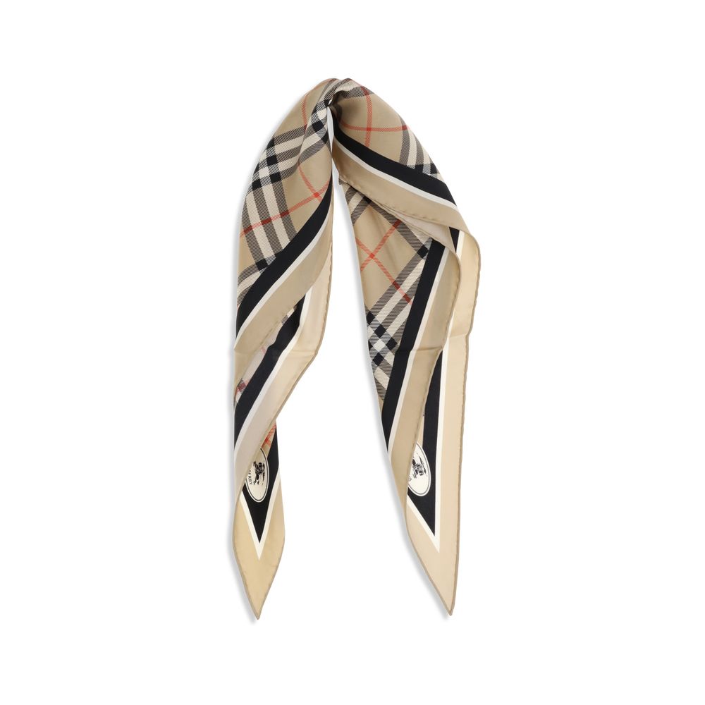 Burberry Beige Silk Scarf