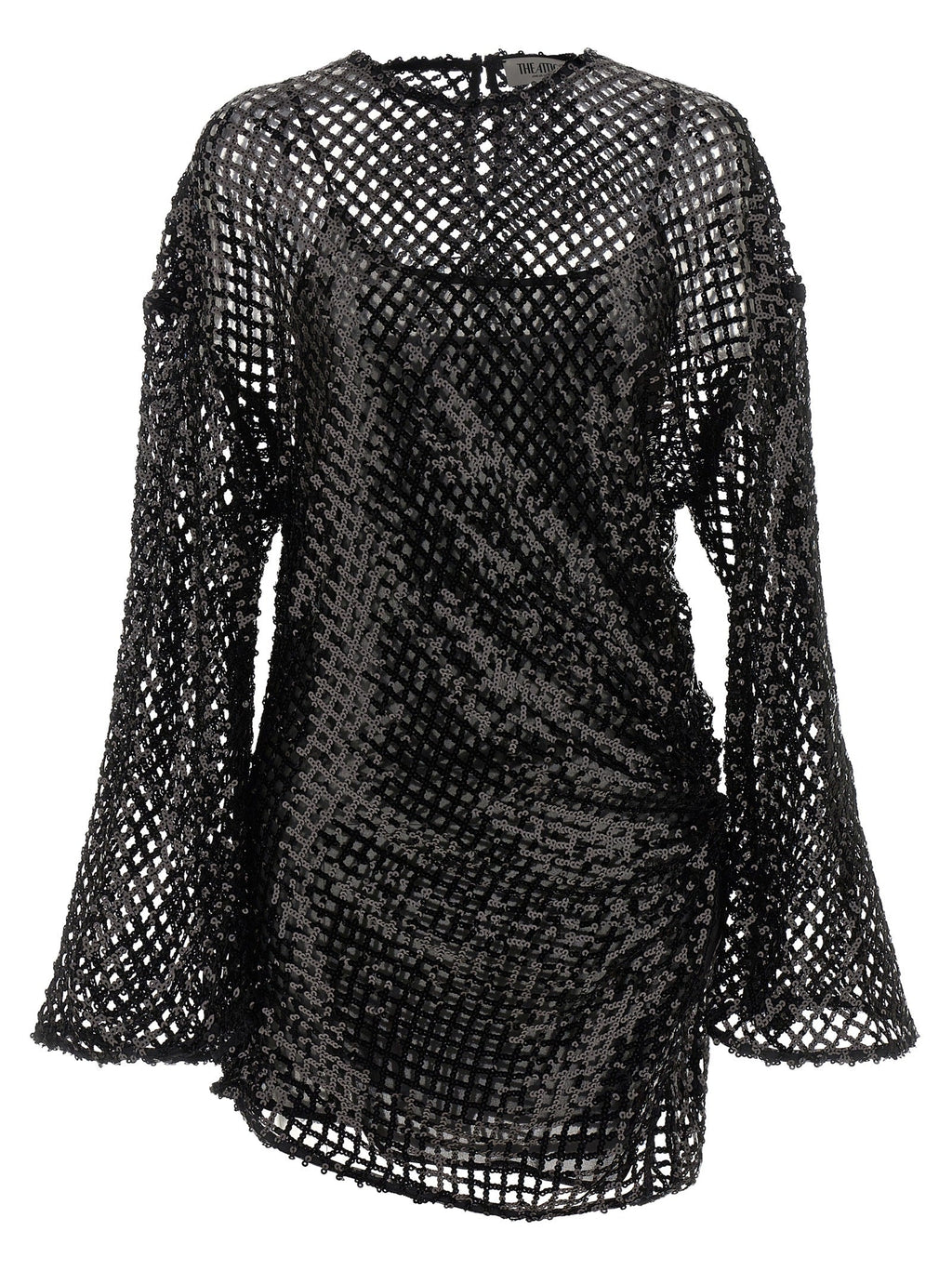 The Attico Black Polyester Short Dress