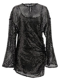 The Attico Black Polyester Short Dress