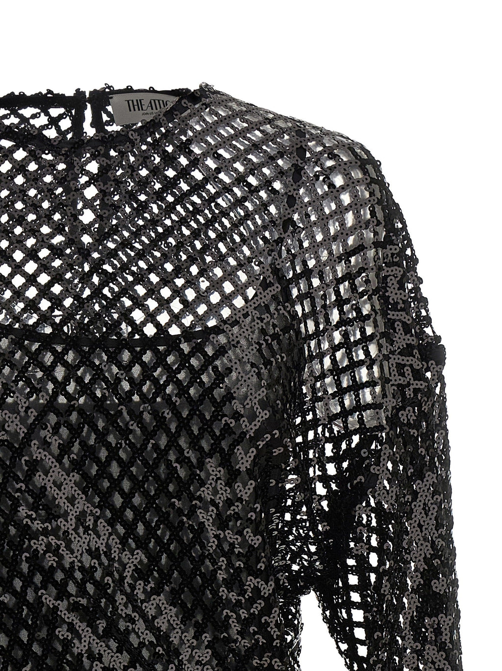 The Attico Black Polyester Short Dress