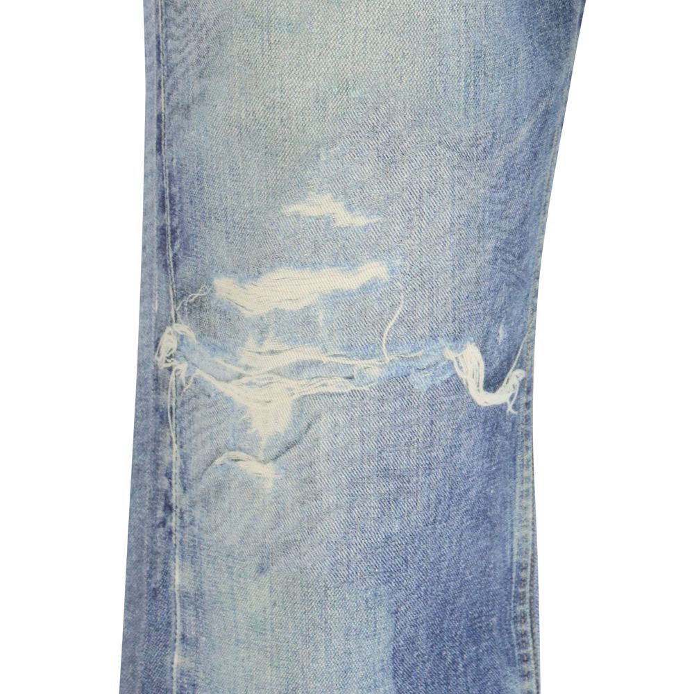 Our Legacy Blue Cotton Relaxed Fit Jeans