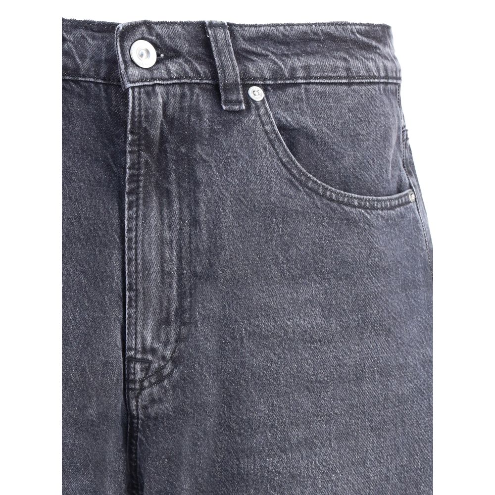Our Legacy Black Cotton Relaxed Fit Jeans
