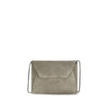 Brunello Cucinelli Gray Calf Leather Bos Taurus Clutch Bag