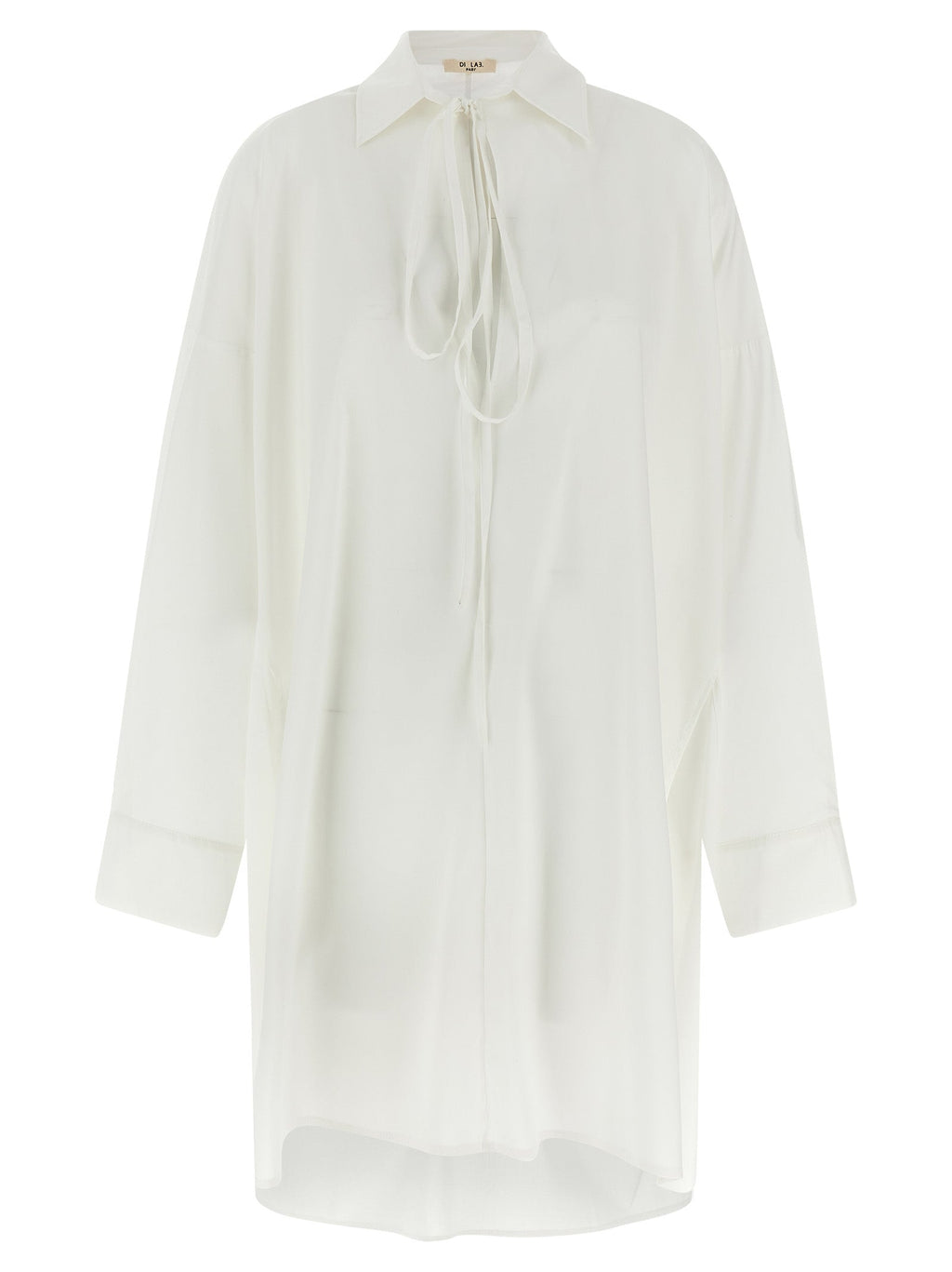 DI.LA3 PARI' White Silk Blouse