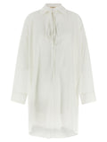 DI.LA3 PARI' White Silk Blouse