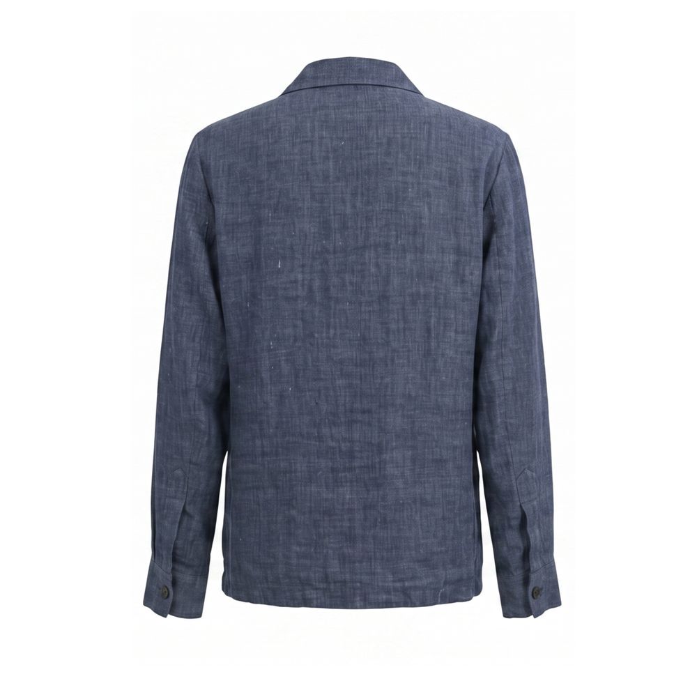 Malo Blue Linen Men's Jacket Malo