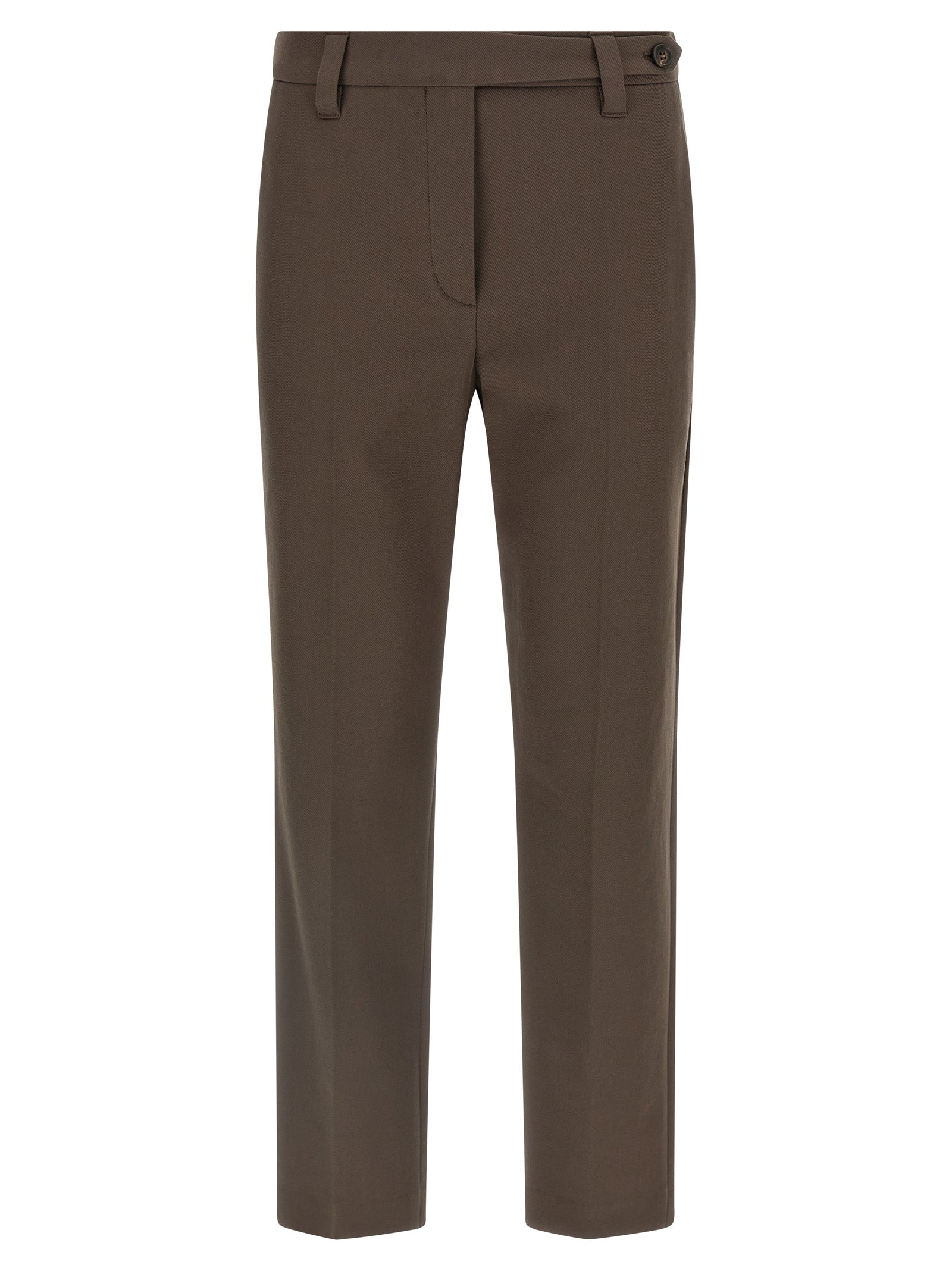 Brunello Cucinelli Brown Cotton Casual Pants