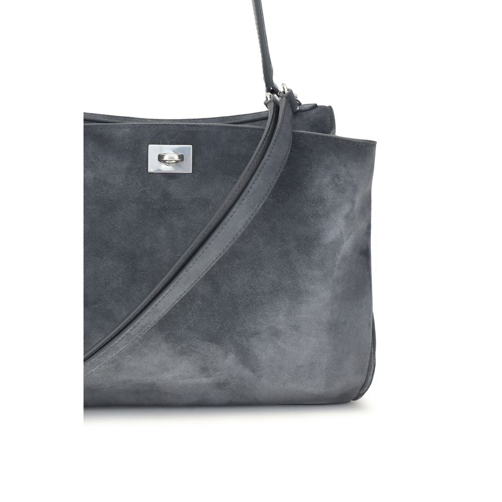 Balenciaga Gray Calf Leather Bos Taurus Handbag