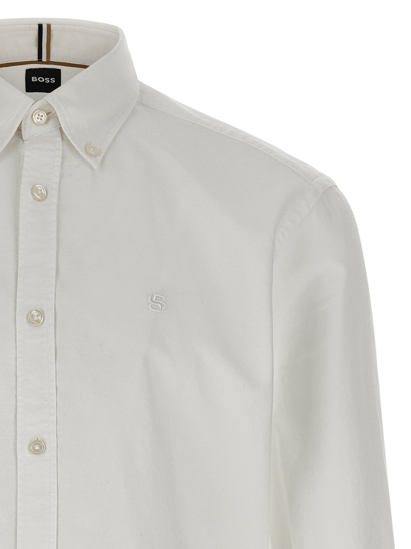 Hugo Boss White Cotton Blouse Hugo Boss