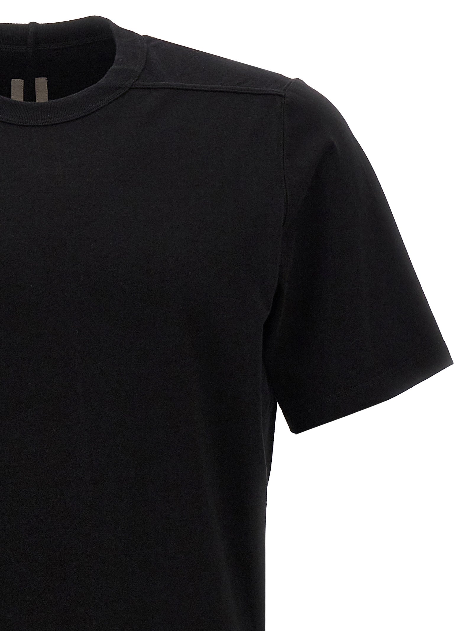Rick Owens Black Cotton T-Shirt Rick Owens