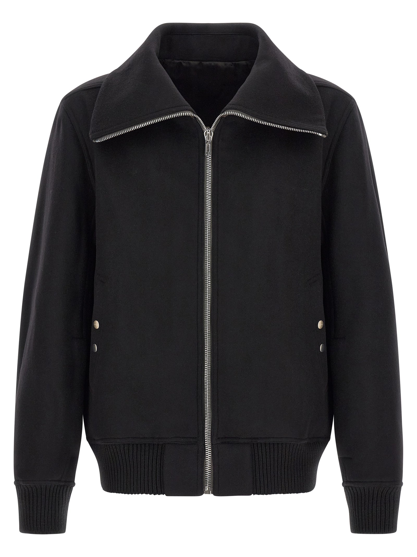 Rick Owens Black Virgin Wool Bomber Rick Owens