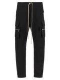 Rick Owens Black Cotton Cargo Pants