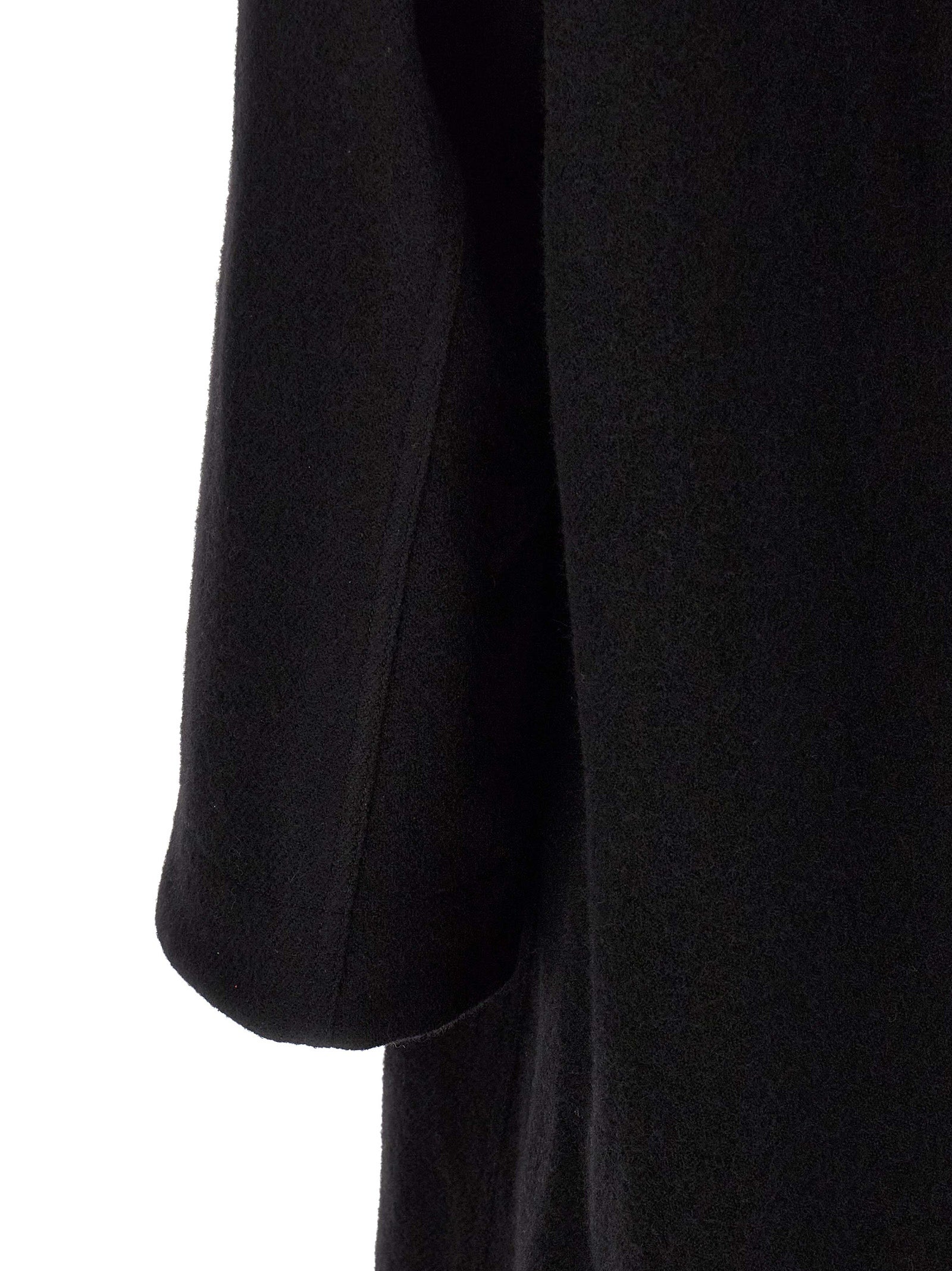 Rick Owens Black Virgin Wool Coat