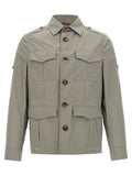 Brunello Cucinelli Bicolor Cotton Shell Jacket