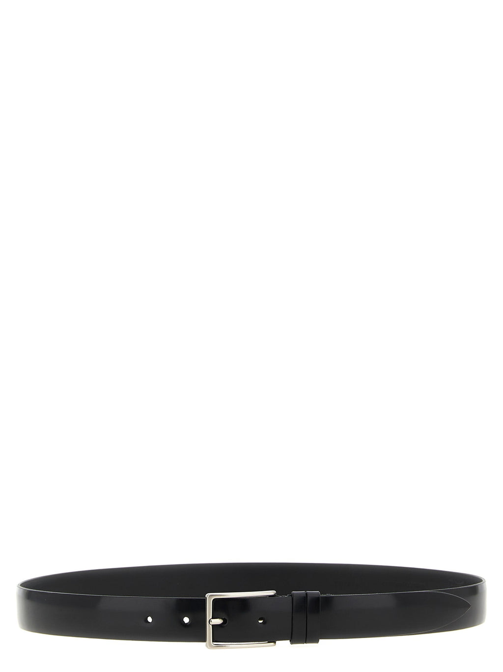 ZERBINI CLAUDIO Black Leather Regular Belt