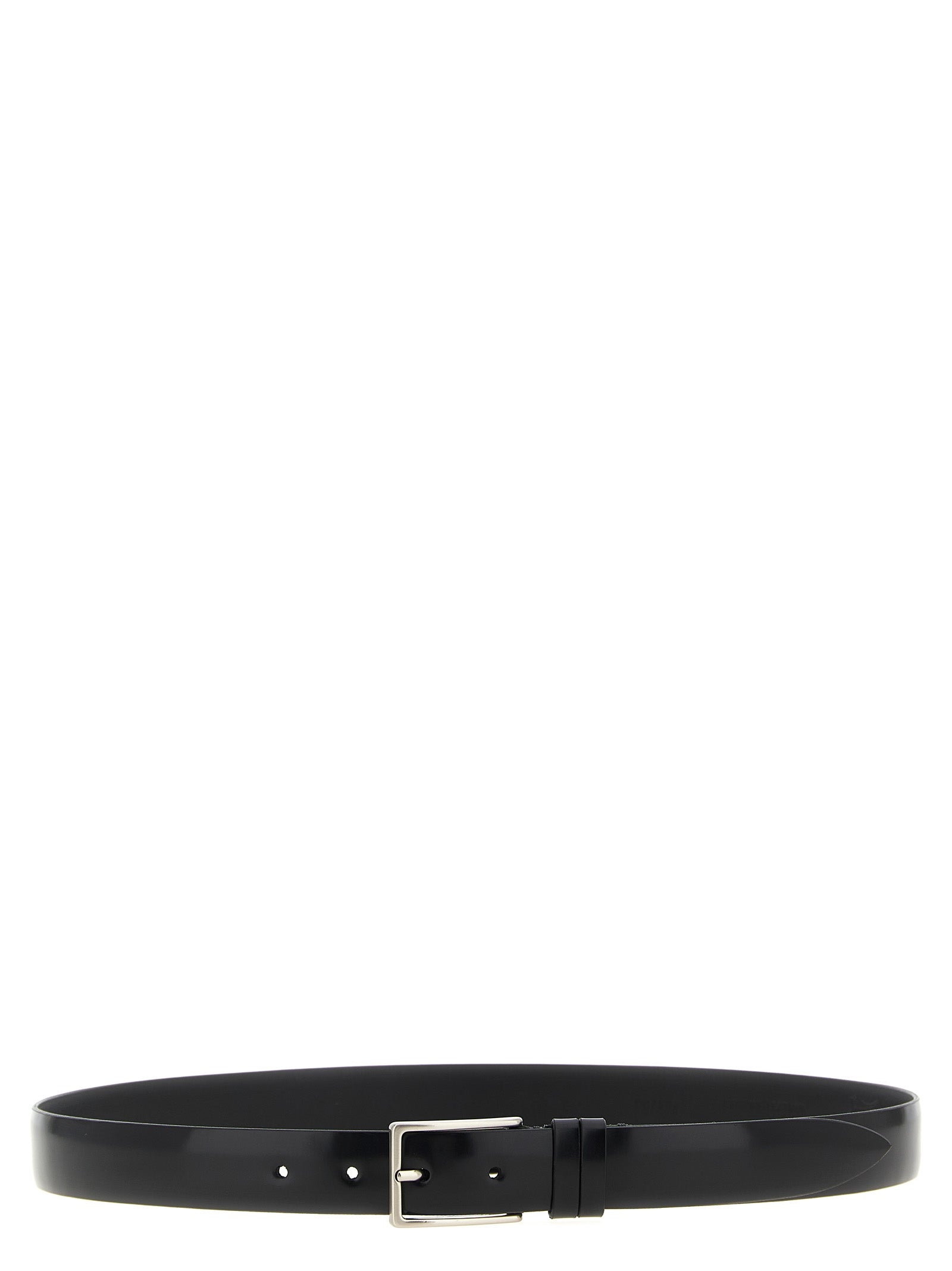 ZERBINI CLAUDIO Black Leather Regular Belt