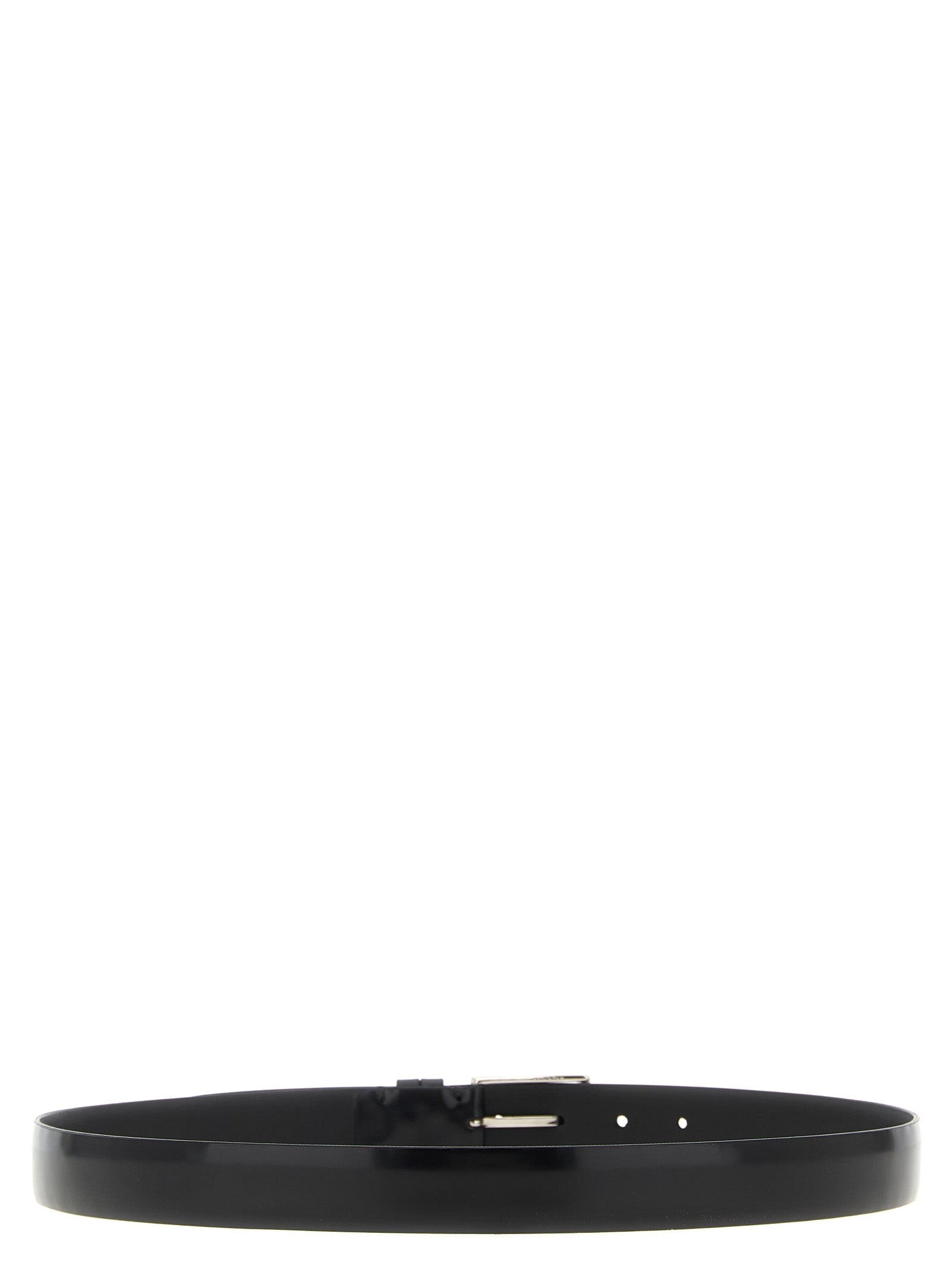 ZERBINI CLAUDIO Black Leather Regular Belt