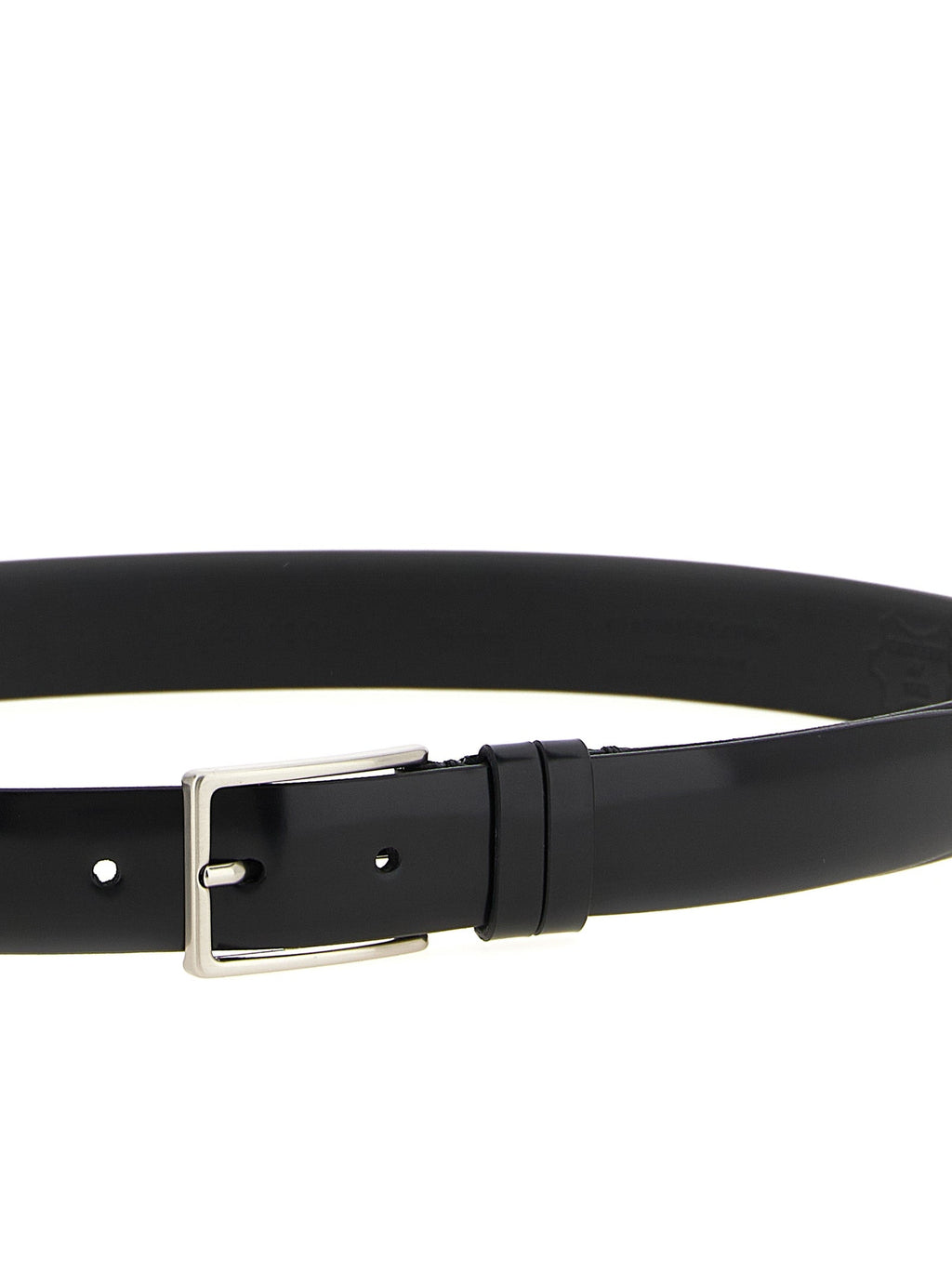 ZERBINI CLAUDIO Black Leather Regular Belt