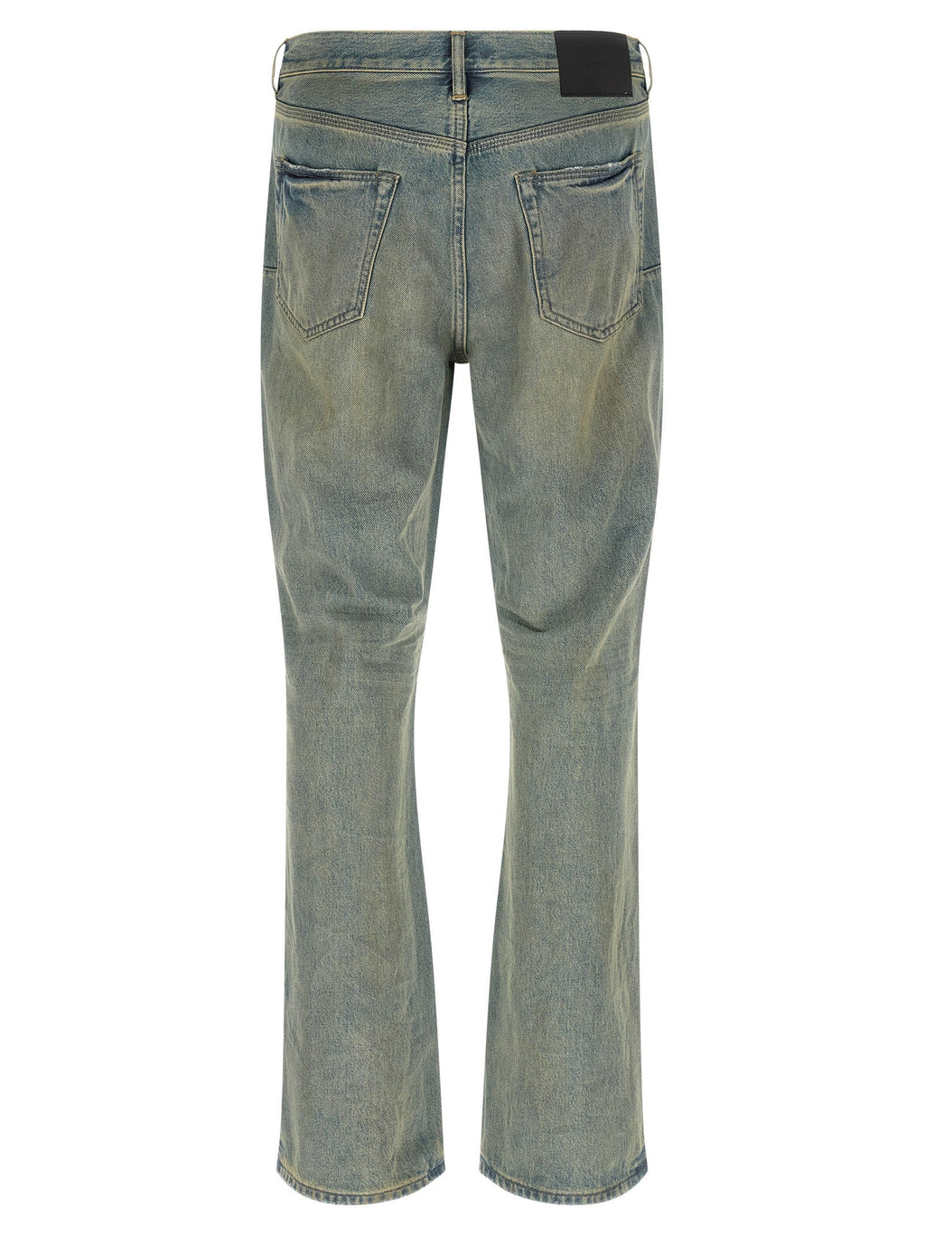 PURPLE Blue Cotton Flared Jeans