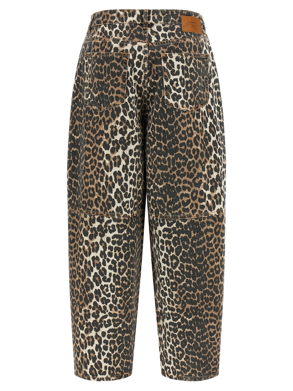 Ganni Brown Organic Cotton Cropped Jeans