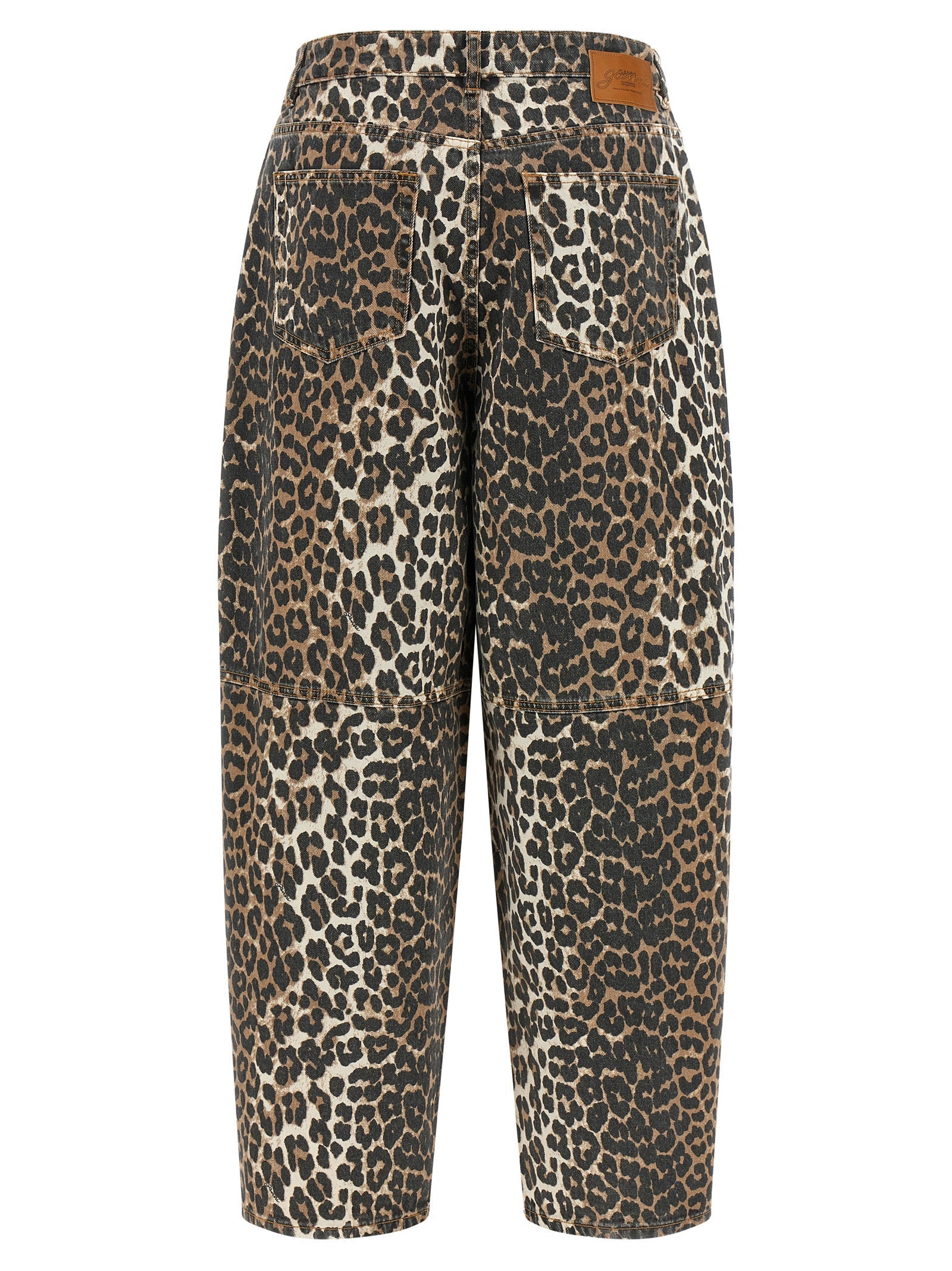 Ganni Brown Organic Cotton Cropped Jeans